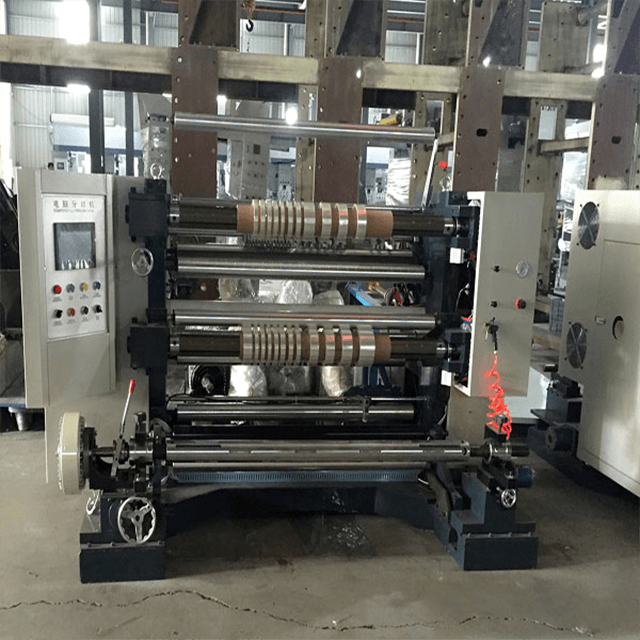 High Speed Vertical PLC Controlled Slitting and Rewinding Machine for Plastic Film in 200 M/Min