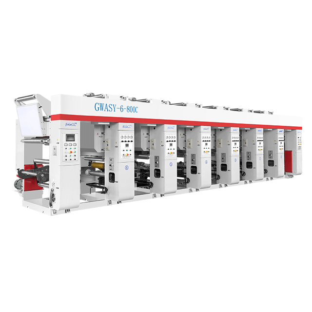 GWASY-C PLC Control High Speed 8 Color Gravure Printing Machine for Film in 140m/Min